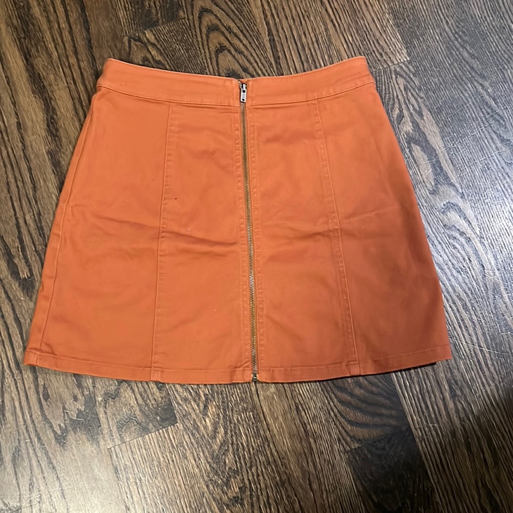 Forget 21 Front Zipper Skirt